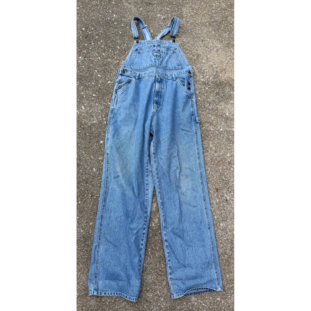 Vintage Paco Jeans Denim Overalls  Large Light Wash Paco Sports Bibs 90s